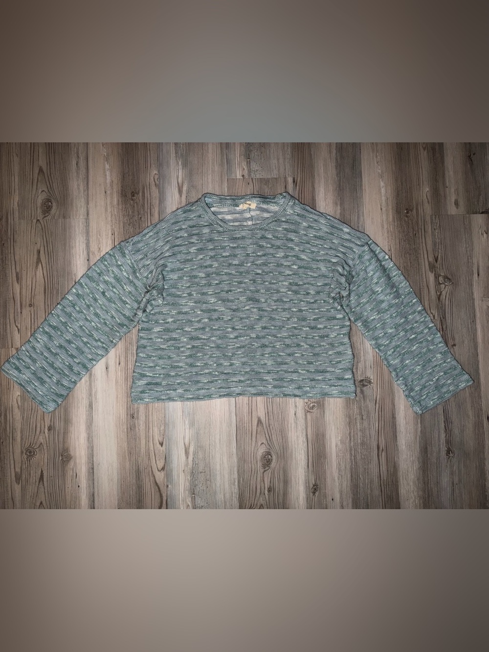 Madewell Crewneck Long-Sleeve Knit Tee in Stripe Crew Neck Relaxed Medium M Blue